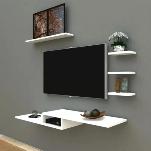 Rack Suspenso Para Quartos E Salas Com 4 Prateleiras