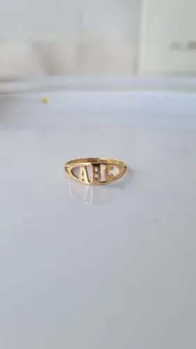 Anel de Formatura para ABC Infantil em Ouro 18k