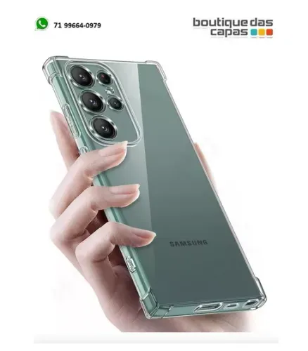 Capa case tpu + borda anti impacto samsung s25 s25 plus s25 ultra