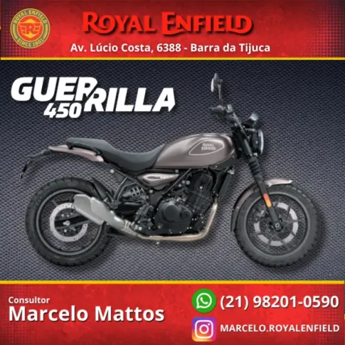 Royal Enfield GUERRILLA 450 2026 0KM Peix Bronze - Consultor Marcelo Mattos