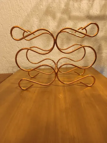 Suporte para vinhos (Rose Gold Metal) 6 garrafas