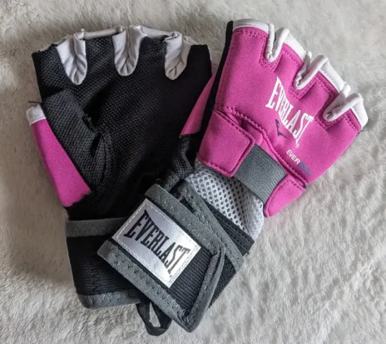 Luva Everlast Evergel Feminina Rosa | Hand Wrap | Tam. L | Nova