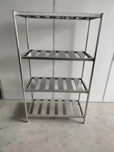 Estante de Inox para Câmara 1,00m com 4 Prateleiras e Perfil G 1mm