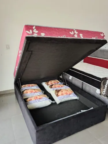 BASE BAÚ ORTOBOM CASAL À PRONTA-ENTREGA 