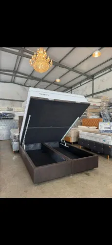 Cama queen  Box  Baú , colchão Ortobom 32 cm de altura 