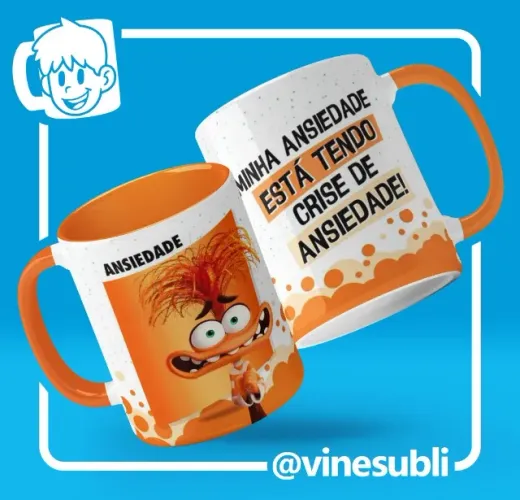 Caneca Divertida Mente 2 - mod2 - Porcelana