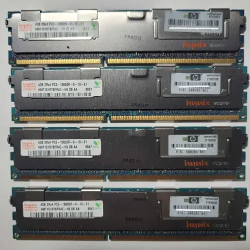 Memória Ecc Rdimm 4gb 1333mhz Pc3-10600r Hp Pn 500203-061 - Hynix