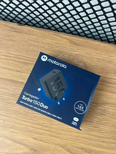 Carregador Motorola Turbo carga rápida 150w completo 
