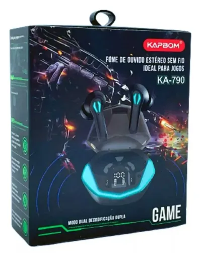 Fone de Ouvido Gamer Kapbom KA-790 - Sem Fio