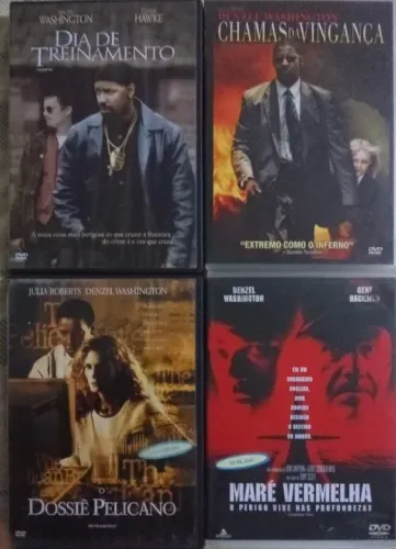 Filmes em DVD de um dos maiores atores mundial Densel Washington-Preços variados