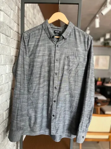 Camisa Hurley Manga Longa Cinza