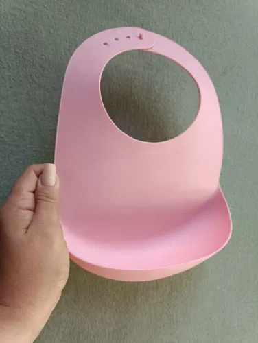 Babador da Avent, de silicone para bebê - Rosa