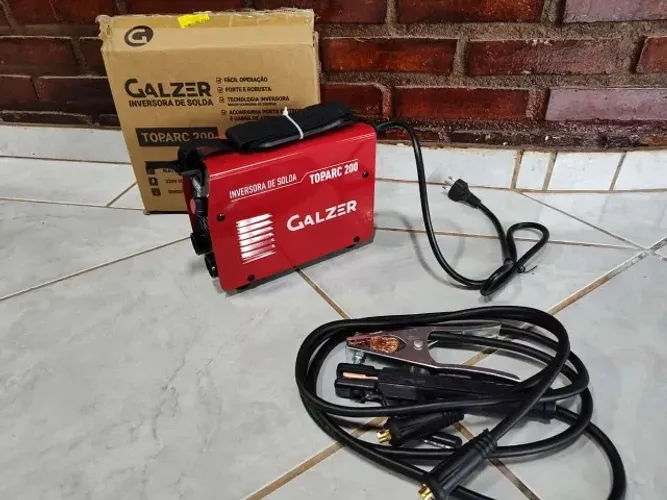 Máquina Inversora Solda Top Arc 200a 220v Frequência 50/60 Cor Vermelho