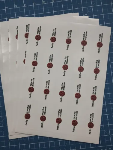 ADESIVOS DE PAPEL - IMPRESSÃO FOLHA TAMANHO A4 COM RECORTE