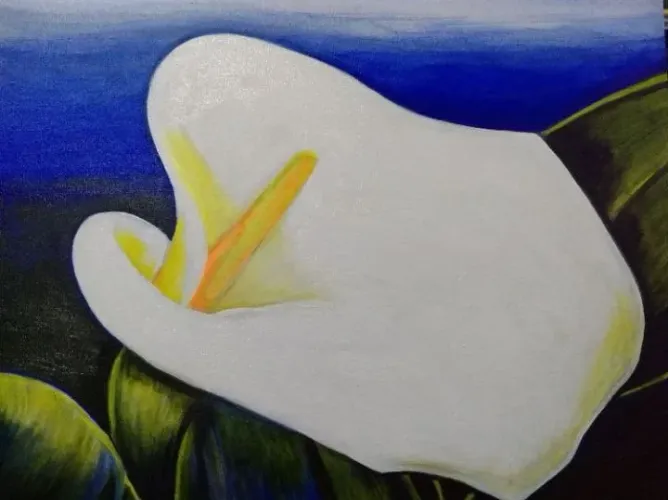 Flor pintura 30x40 cm acrílico sobre tela
