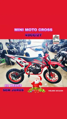 MINI MOTO CROSS 49CC/2T DIA DAS CRIANÇAS IMPERDÍVEL 