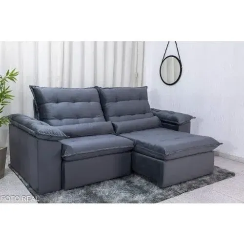 Sofá Retrátil Reclinável Emanuelly 2.00m confortável!! L33m