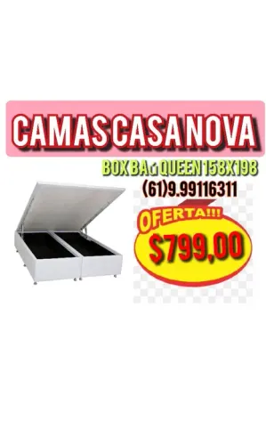 Cama Box Queen Casal Nova com Baú - Oferta Imperdível!