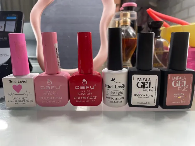 Kit de Esmaltes em Gel - Real Love, Dafu e Impala