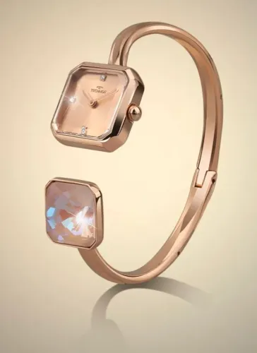 Lindo Relógio Technos Feminino Crystal Dourado