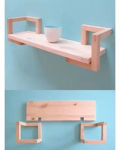 Prateleira de Madeira (pinus)Artesanal - Design Moderno