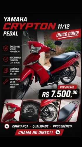 Yamaha Crypton 2011| 12 Único dono sem detalhes 