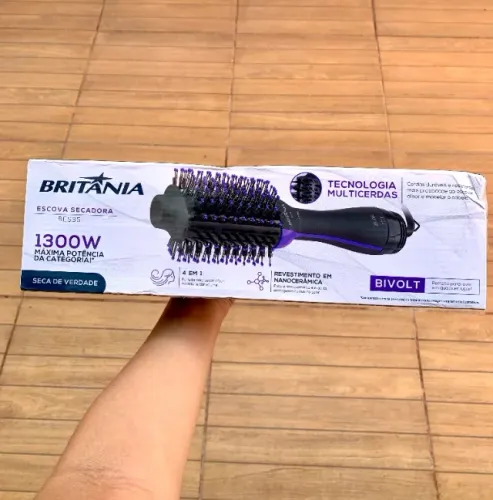 Escova Secadora Britânia 1300W Bivolt - Nova na Caixa