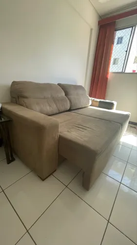 Sofá retrátil e reclinável 2 lugares suede ? Jacaúna