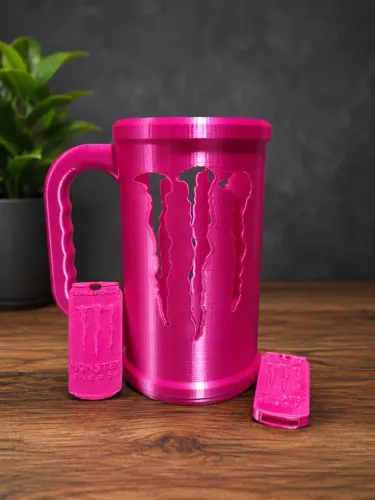 Copo suporte para lata de Energético com abridor de lata