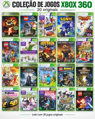 Vendo coleção com 20 jogos ORIGINAIS para Xbox 360