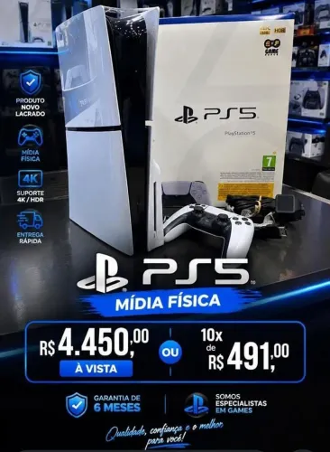 PS5 mídia física e digital novo enviamos para todo mato-grosso