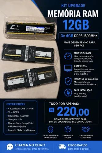 Kit Informática Novo - 2 Monitores 22? + SSD 120GB + Memórias DDR3 4GB