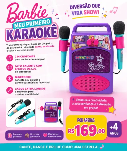 Barbie Meu Primeiro Karaokê - R$ 169,00