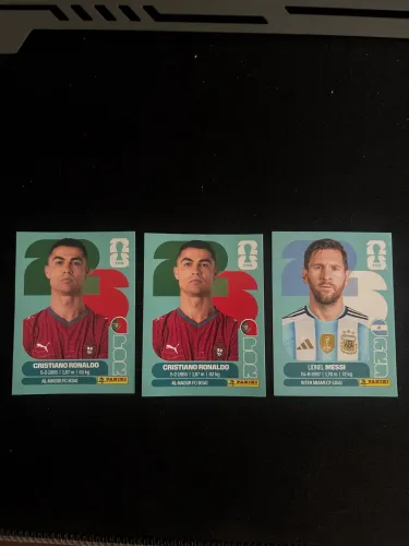 Figurinhas Copa 2026: Messi e Cristiano Ronaldo