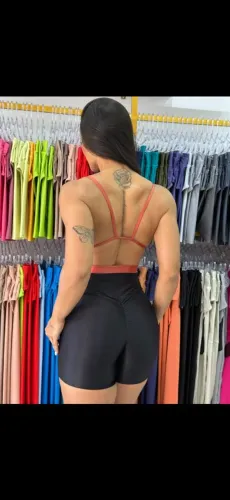 Conjunto fitness poliamida porém preto veste até *