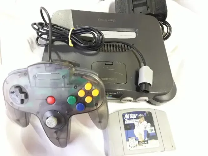 Console Nintendo 64 Controle Cartucho Fonte 110V Cabo HDMI