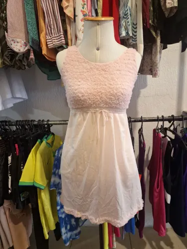 Camisola Vintage Babydoll Coquette Anos 70 CGC Sinhá Moça - Tam P