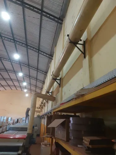 Coletor de pó com tubulações 50metros motor de 10cv