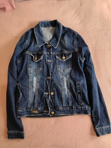 Jaqueta Jeans Feminina Azul- Tamanho P