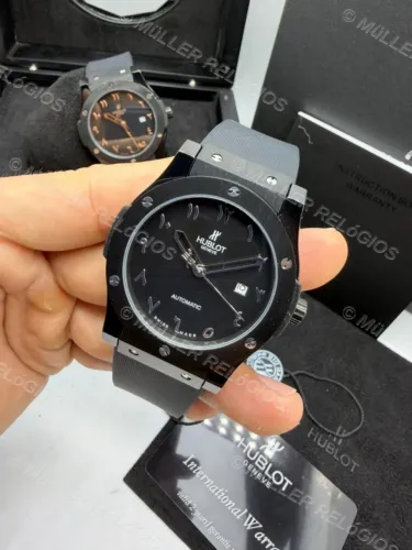 Relógio Hublot Arabic Dial Preto + Caixa Hublot