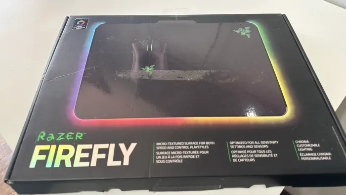 MAUSE PAD FIRE FLY CHROMA DA RAZER PRETO!