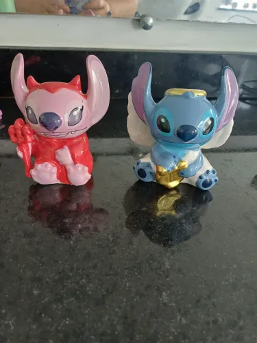 Saleiro e paliteiro stitch e Angel halloween Disney.