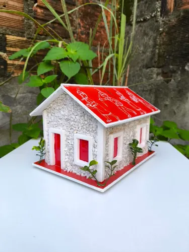 Cofre Reutilizável Artesanal e Decoração vermelho
