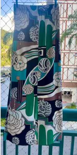 Saia longa estampada