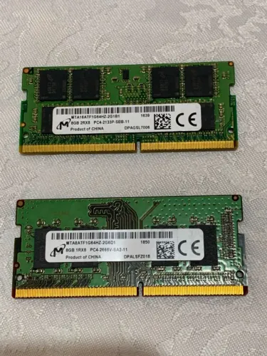 Kit 2 memórias RAM DDR4 2666 MHz para notebook ? 16GB (2x8)