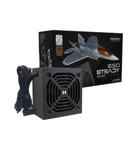 Fonte MACH1 Steady, 650W, 80 Plus Bronze, PFC Ativo, Preto - 650 Steady