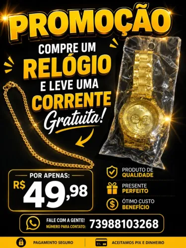 RELÓGIO É CORRENTE KIT