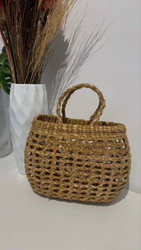 BOLSA DE PALHA TRANÇADA