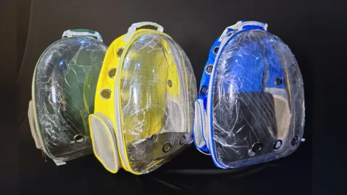 Mochila Pet Astronauta Transparente Transporte Cão E Gato