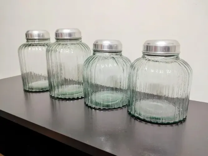 Kit Potes de Vidro Reciclado